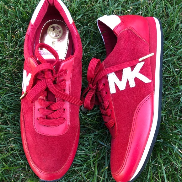 Michael Kors Shoes - Michael Kors Shoes Sneakers Red Stanton